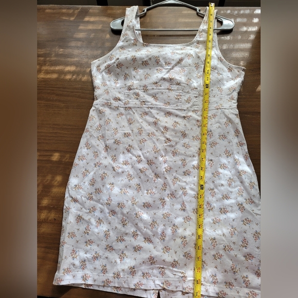 No Boundaries White Floral Summer Zip Up Tank Dress Size XL - Picture 8 of 9